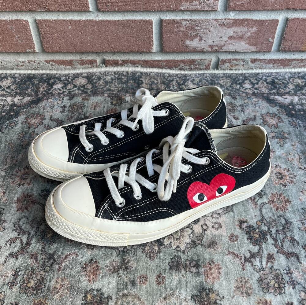 Converse Chuck 70 Low Comme des Garcons PLAY Designer Black / Men's 8 Women's 10